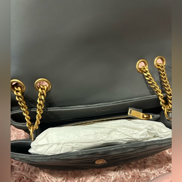 YSL NWt Medium Lou Matelassé Suede Shoulder bag - Picture 9 of 13